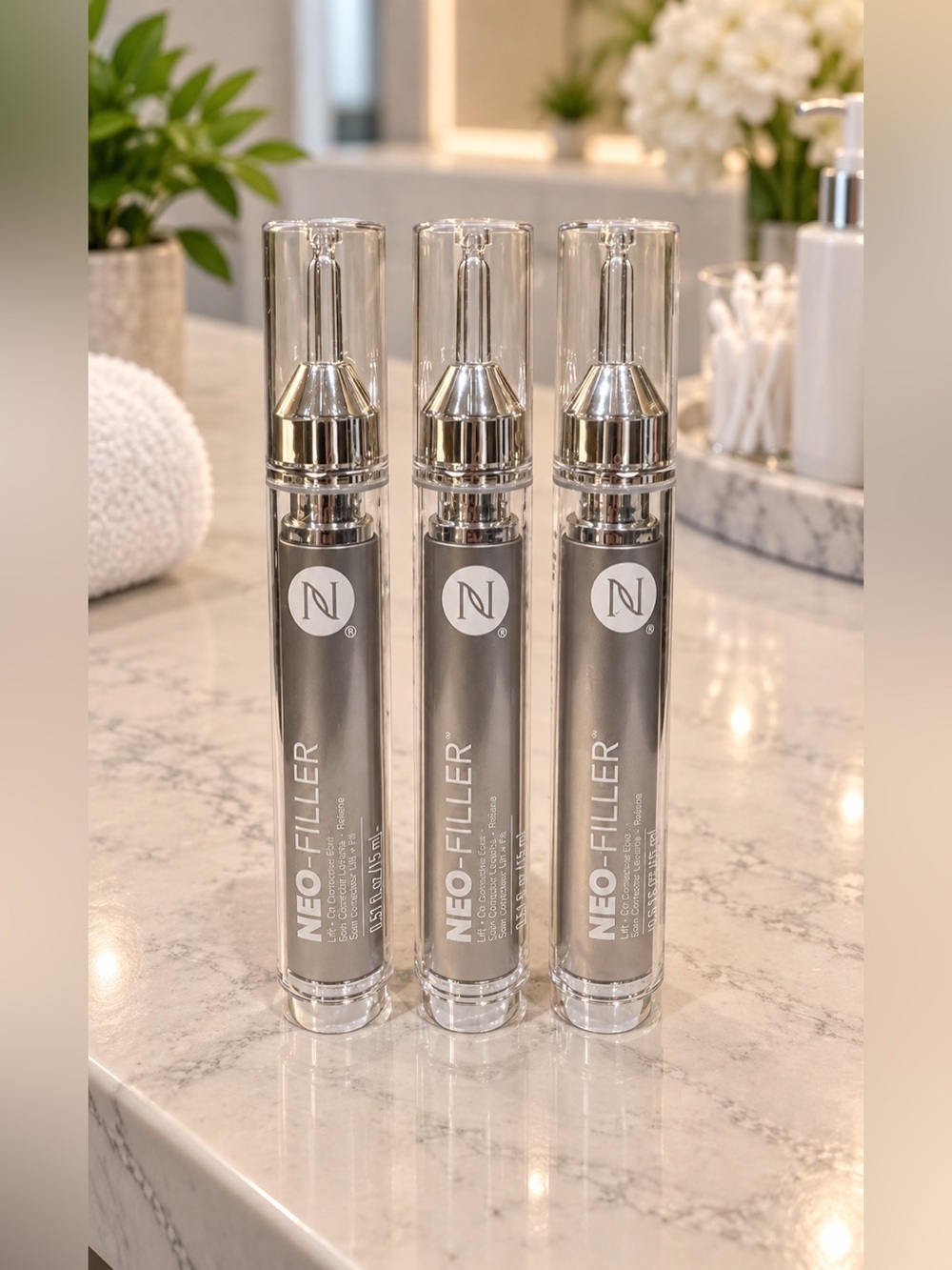 (Lot of 3) NEORA NEO-FILLER Lift +Fill Corrective Elixir 15 ml/.5oz Wrinkle
